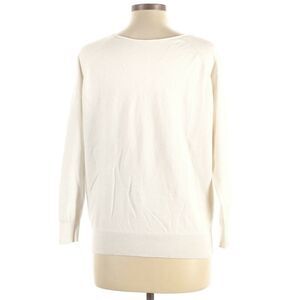 MAJE Macademia chain back knit pullover sweater jumper in ecru Size 3 L NEW